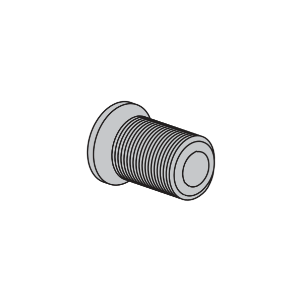 Paczka ze śrubami regulacyjnymi: 8 × śrub regulacyjnych (25 mm), 1 × czop rozprężny zawiasu sprężynowego, 1 × czop blokujący