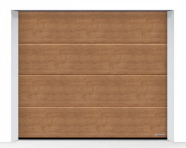 Brama LPU 42 3000 x 2500 mm, Przetłoczenia L, Decograin, Winchester Oak + prowadzenie Z