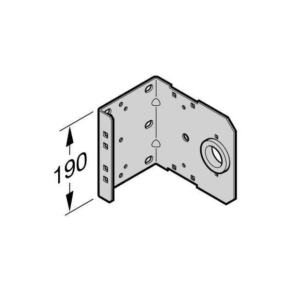 Konsola wspornika wału 1 z łożyskiem kulkowym — prawa, lewa, rozmiar 2