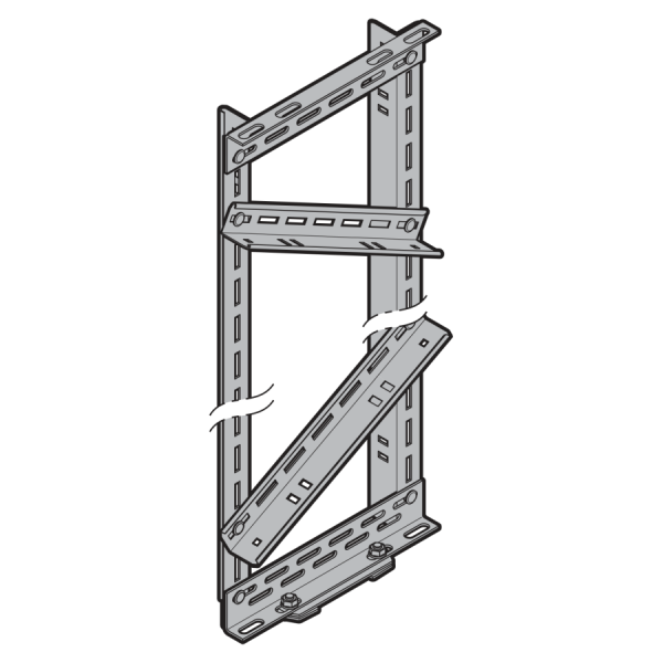Podwieszenie ze wspornikiem szyny i śrubami - 1460 mm