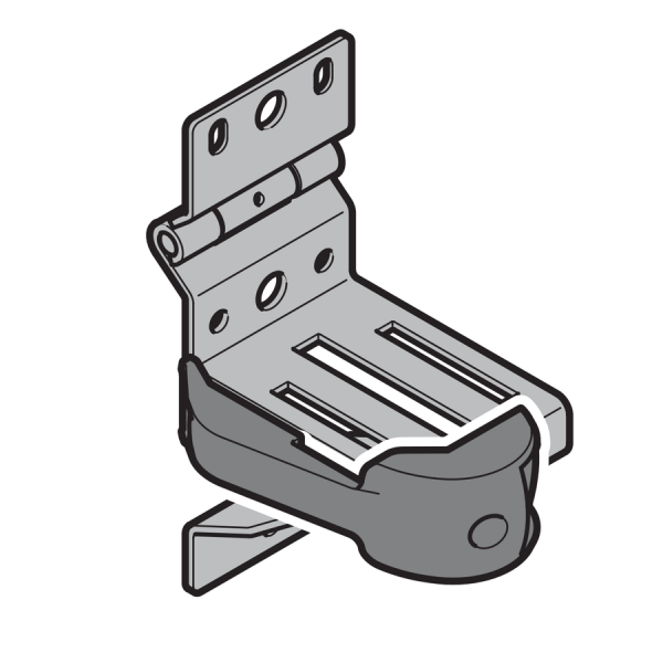 Wspornik rolki typ 6, HU / VU, z noskiem dystansowym liny, RB006, stal nierdzewna