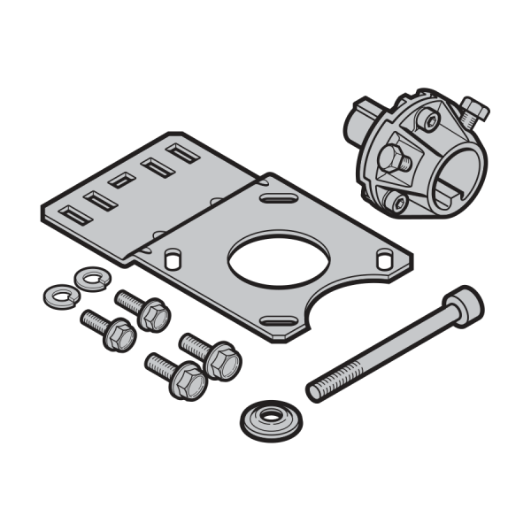 Zestaw montażowy przekładni do bram innych producentów, wał pusty 1", Ø 25,4 mm, z rowkiem 6,35 mm