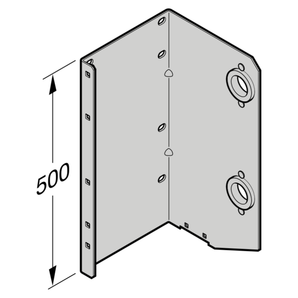 Konsola wspornika wałka 5 z łożyskiem kulkowym — prawa, rozmiar 8, 9