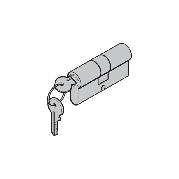 Wkładka patentowa z zabezpieczeniem i funkcją wysprzęglenia do funkcji komfort 40,5 + 27,5 mm z 3 kluczami