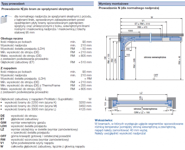 Brama LPU 42 5500 x 2250 mm, Przetłoczenia M, Decograin, Rosewood + prowadzenie N