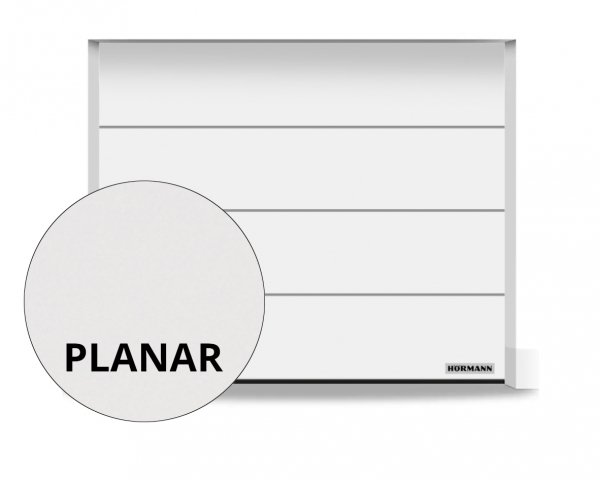Brama RenoMatic 2750 x 2250 mm, Przetłoczenia L, Planar, kolor CH 9016 Matt deluxe biały + prowadzenie Z