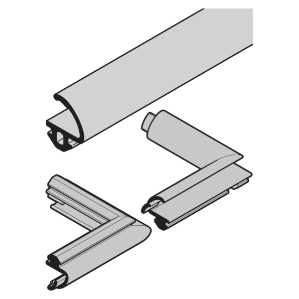 Zestaw: uszczelka przylgowa na każdy zestaw drzwiowy, drzwi 1-skrzydłowe