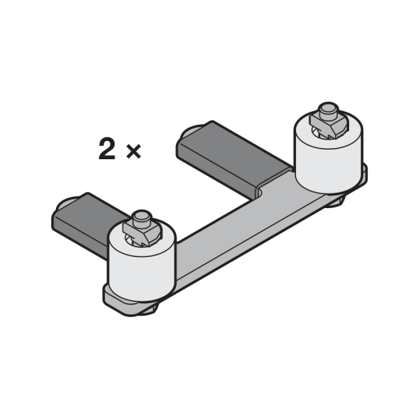 Widełki blokujące płytę bramy