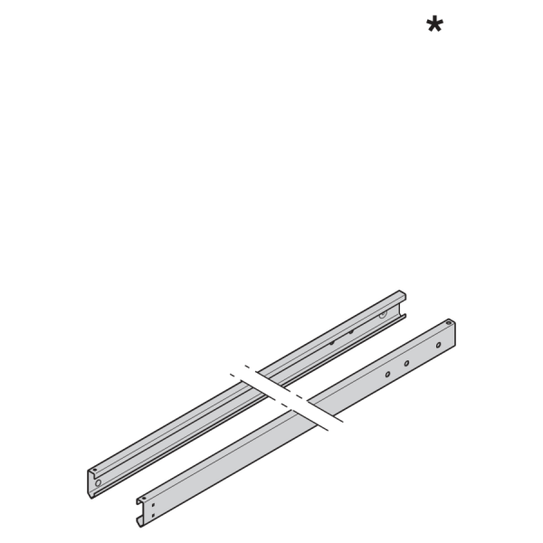 Pozioma szyna bieżna lewa BRH 2000 – 2250 mm (L=2250)