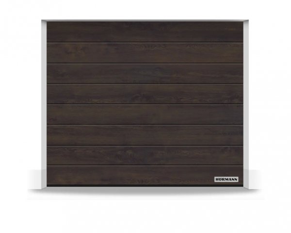 Brama RenoMatic 5500 x 2250 mm, Przetłoczenia M, Decocolor, Night Oak + prowadzenie N