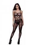 BACI BODYSTOCKING CZARNE WZORZYSTE 50008-1