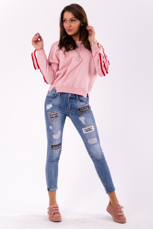 BLUZA -PUDROWY RÓŻ 46027-3