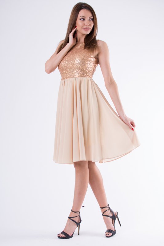 EVA&LOLA SUKIENKA ZŁOTY 58006-2