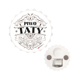 Otwieracz  w kształcie kapsla PIWO TATY. Średnica 7 cm