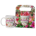 Kubek ceramiczny w ozdobnym opakowaniu z napisem Babcia wie Lepiej