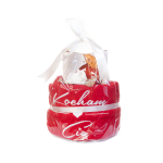 Ręcznik czerwony z haftem Kocham Cię + czekolada