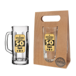 Kufel do piwa w ozdobnym opakowaniu eco z napisem 50 lat. 650 ml