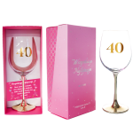 Kieliszek do wina ze złotą nóżką 40  500 ml