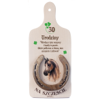 Deska dekoracyjna Na Szczęście z prawdziwą podkową - 30 Urodziny