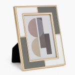 RAMKA ZŁOTA BIAŁO-SZARA DUŻA 24x29x1 cm