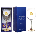 Kieliszek do wina ze złotą nóżką  18  500 ml