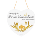 Drewniana tabliczka w kształcie serca druk UV z napisem  Niezwykły dar...