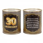 Skarbonka metalowa urodzinowa 30