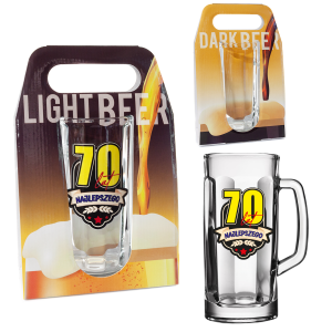 Kufel do piwa 70 lat w ozdobnym opakowaniu. 500 ml