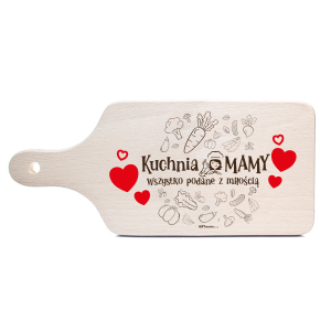 Deska dekoracyjna z nadrukiem Kuchnia Mamy. 37x16,5x1,5 cm