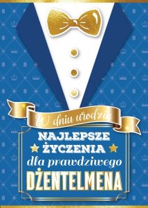 Karnet Najlepsze Życzenia dla Dżentelmena