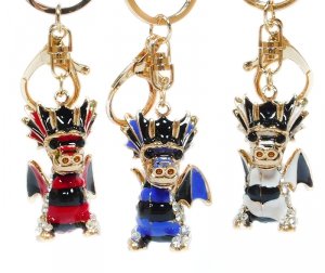 Brelok do kluczy, smok w cykronie, mix kolorów