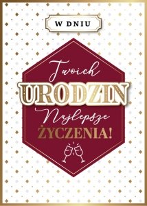 Kartka z kopertą W Dniu Twoich Urodzin