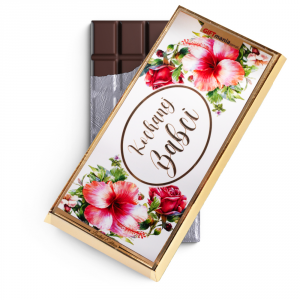 Czekolada mleczna z nadzieniem w złotym opakowaniu  Kochanej Babci