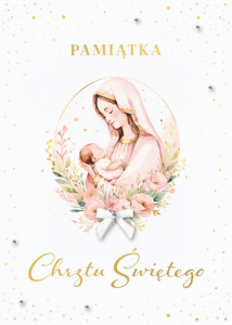 Kartka z kopertą Pamiątka Chrztu Świętego