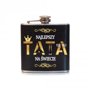 Piersiówka ze stali nierdzewnej z napisem Najlepszy Tata na świecie