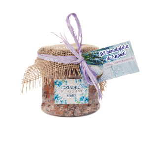 Himalajska sól do kąpieli z kwiatkami lawendy Dziadku zasługujesz na relaks