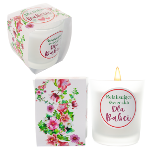 Świeczka zapachowa w szkle z owijką Dla Babci - 120g