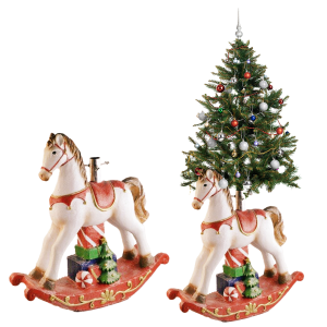 Stojak na choinkę KOŃ NA BIEGUNACH, 60x64x18.5 cm