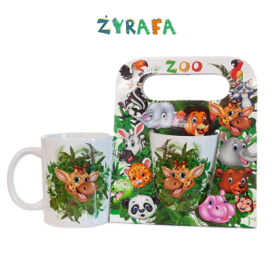 Kubek ceramiczny w ozdobnym opakowaniu ŻYRAFA