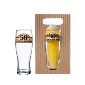 Szklanka do piwa w ozdobnym opakowaniu eco 50 lat, 500 ml