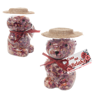 Sól himalajska Czas na relaks z płatkami róż, pojemnik miś. 500g