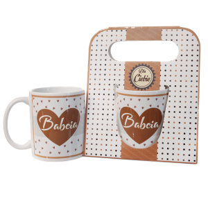 Kubek ceramiczny w ozdobnym opakowaniu z napisem  Babcia