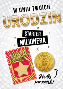 Karnet w Dniu  Urodzin Słodki poczatek