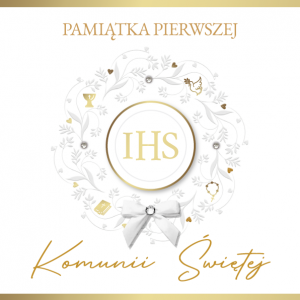 Karnet Pamiątka Pierwszej Komunii Świetej.