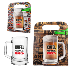 Kufel do piwa w ozdobnym opakowaniu Kufel Pierwszej Pomocy - 500ml