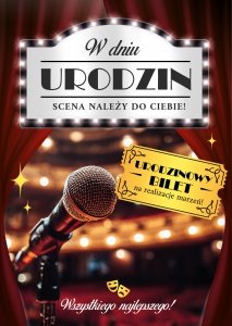 Kartka z kopertą W Dniu Urodzin Scena należy do Ciebie