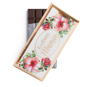 Czekolada mleczna w złotym opakowaniu z napisem Kochanej Mamie. 90g