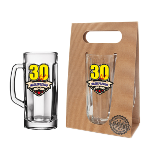Kufel do piwa w ozdobnym opakowaniu eco z napisem 30 lat. 650 ml