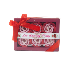 Zestaw mydełek w kształcie róży 6szt. 'Dla Wspaniałej Kobiety' 