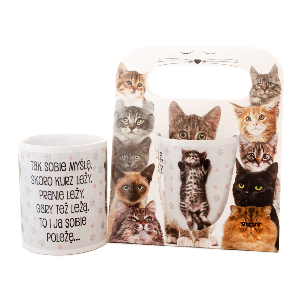 Kubek ceramiczny w ozdobnym opakowaniu z napisem "Tak sobie myślę..."